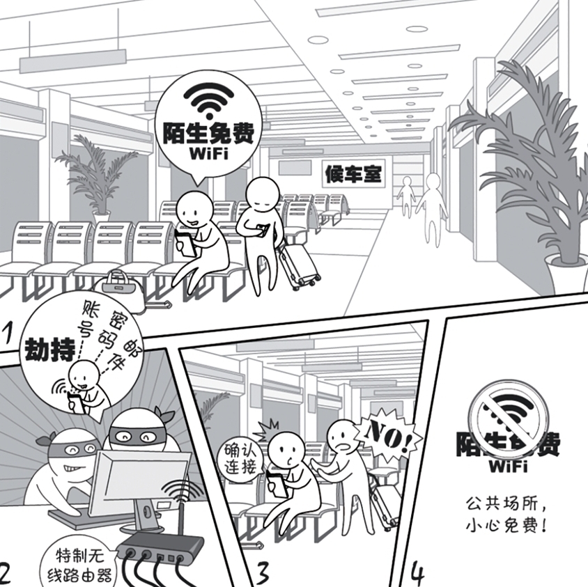 2018国家网络安全宣传周系列漫画丨方便的wifi,还方便了什么? 2018国家网络安全宣传周系列漫画丨方便的wifi,还方便了什么?